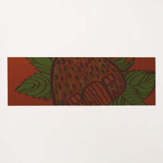 Strawberry Home Sweet Home ヨガマット (裏面(横))