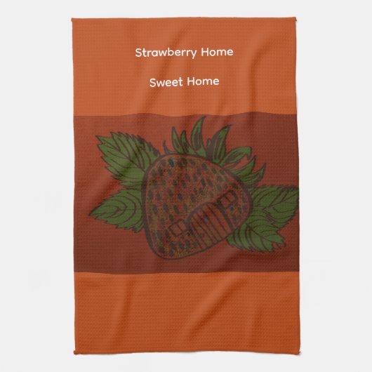 Strawberry Home Sweet Home Kitchen Towel キッチンタオル (縦)