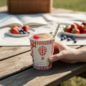 Strawberry Hot Air Balloon Baby Shower Paper 紙コップ