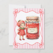 Strawberry Jam Birthday Invite Digital Download 招待状 (正面)