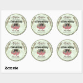 Strawberry Jam canning jar labels1 ラウンドシール (シート)
