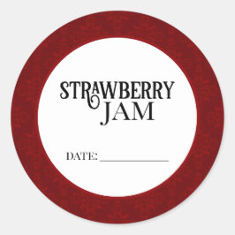 Strawberry Jam Canning Lid Labels ラウンドシール