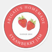 Strawberry Jam Label  ラウンドシール (正面)