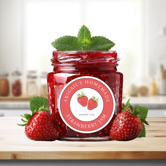 Strawberry Jam Label  ラウンドシール
