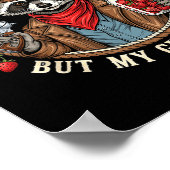 Strawberry Jams But My Gun Dont Cowboy Raccoon Fun ポスター (角)