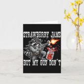 Strawberry Jams But My Gun Don't Funny Cowboy Racc カード (黄色い花)