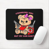 Strawberry Jams But My Gun Don't Funny Teddy Bear  マウスパッド (マウス)
