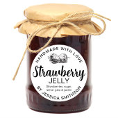 Strawberry Jelly Jam Homemade label STRAW01rd ラウンドシール