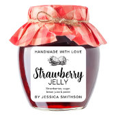 Strawberry Jelly Jam Homemade label STRAW01sq スクエアシール