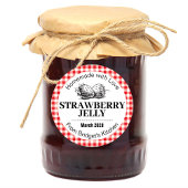 Strawberry Jelly Jam Homemade label STRAW02rd ラウンドシール
