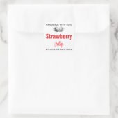 Strawberry Jelly Jam Homemade label STRAW03bsq スクエアシール (バッグ)