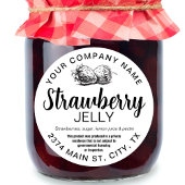 Strawberry Jelly Jam Homemade label STRAW04rd ラウンドシール