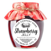 Strawberry Jelly Jam Homemade label STRAW04rd ラウンドシール