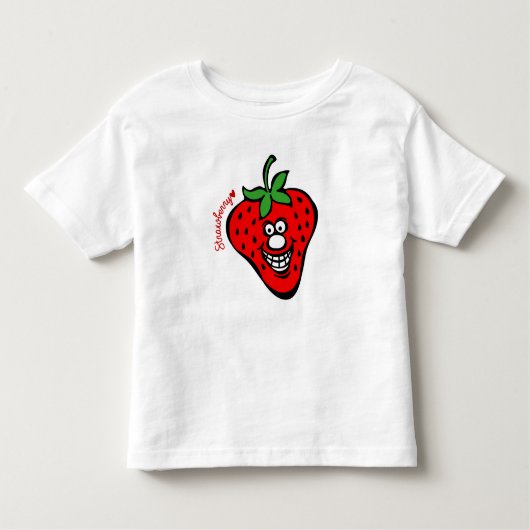 Strawberry *Kids White Tee トドラーTシャツ (正面)