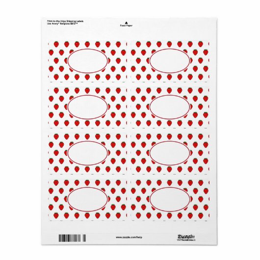 Strawberry Labels ラベル (フルシート)