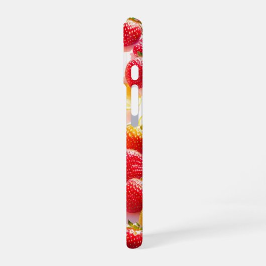 Strawberry Lemon Dessert Phone Case iPhone 16ケース (左側面)