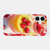 Strawberry Lemon Dessert Phone Case iPhone 16ケース (裏面横)