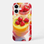Strawberry Lemon Dessert Phone Case iPhone 16ケース (裏面)