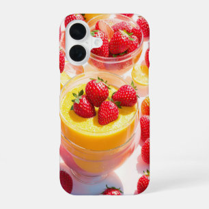 Strawberry Lemon Dessert Phone Case iPhone 16ケース
