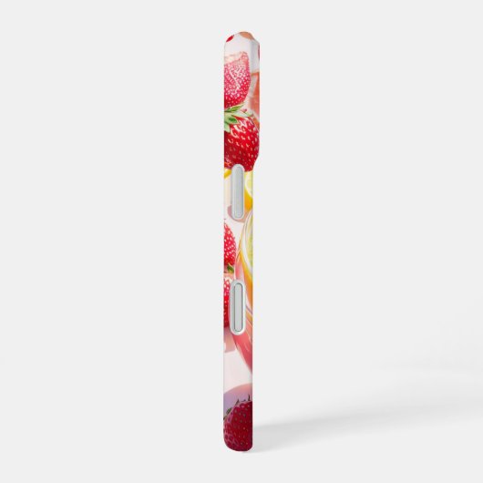 Strawberry Lemon Dessert Phone Case iPhone 16ケース (右側面)