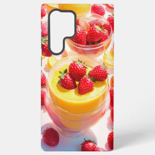 Strawberry Lemon Dessert Phone Case Samsung Galaxy S22 Ultraケース