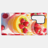 Strawberry Lemon Dessert Phone Case Samsung Galaxyケース (裏面横)