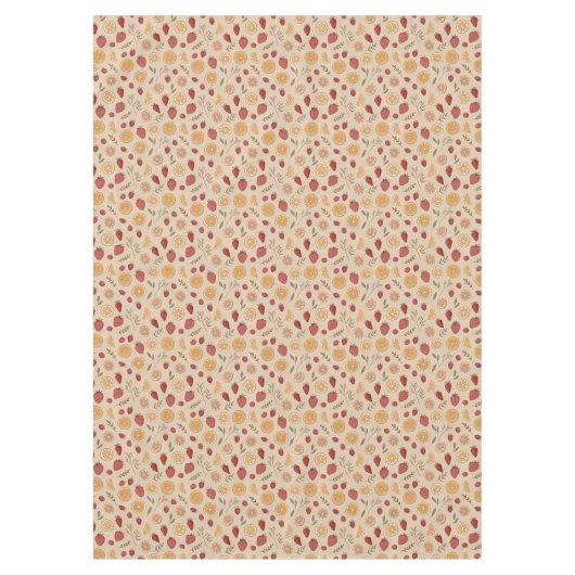Strawberry Lemon Pattern テーブルクロス (正面)