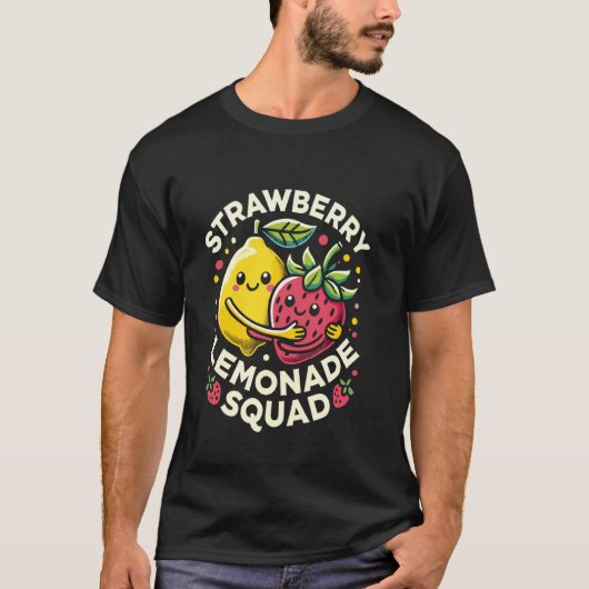 Strawberry Lemonade Squad Cute Kawaii Design Tシャツ (正面)