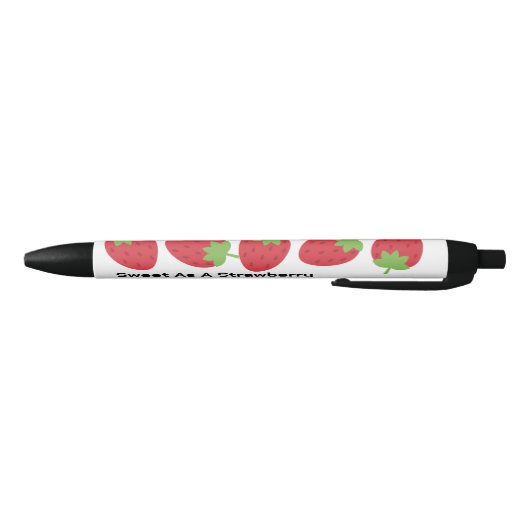 Strawberry Lover Gift Pen, 黒ボールペン (ボトム)