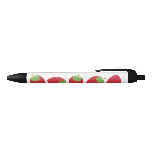 Strawberry Lover Gift Pen, 黒ボールペン (トップ)