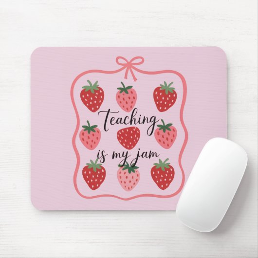 Strawberry Lover Teacher Teaching is My Jam  マウスパッド (マウス)