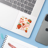 Strawberry Lovers Cute Fruit Festive シール (ノートパソコンとiPhone)