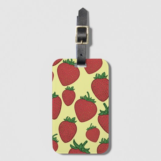 Strawberry Luggage Tag ラゲッジタグ (正面縦)