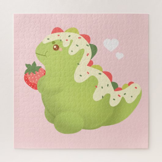 Strawberry Matcha Dinosaur  ジグソーパズル (縦)