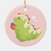 Strawberry Matcha Dinosaur  セラミックオーナメント (裏面)