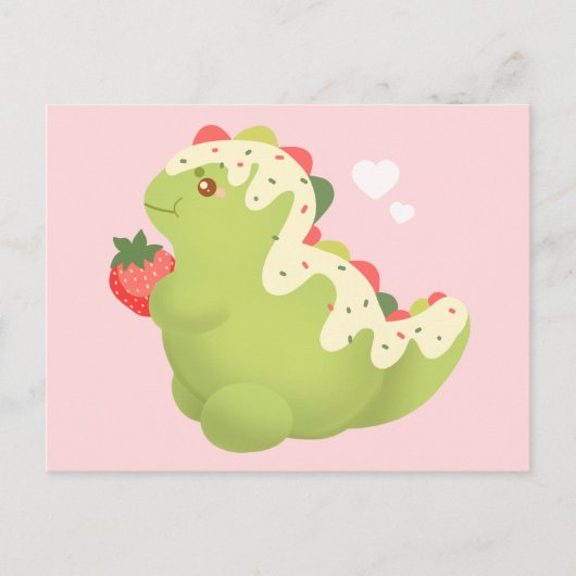 Strawberry Matcha Dinosaur  ポストカード (正面)