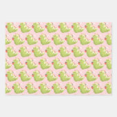 Strawberry Matcha Dinosaur  ラッピングペーパーシート (正面2)