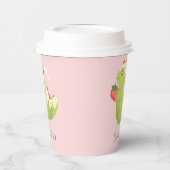 Strawberry Matcha Dinosaur  紙コップ (左)