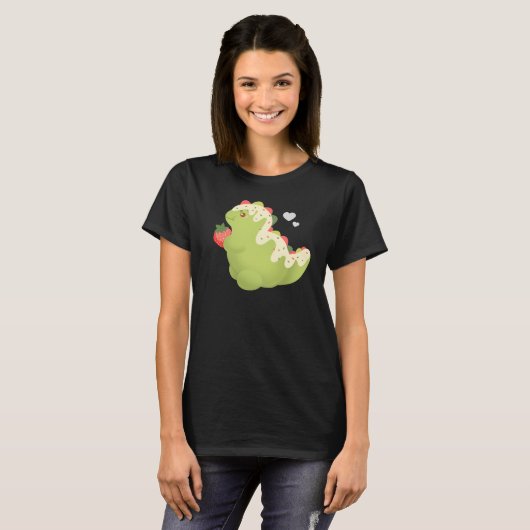 Strawberry Matcha Dinosaur  Tシャツ (正面フル)