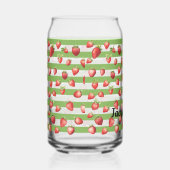 Strawberry Matcha Stripes Personalize  ガラス缶 (右)