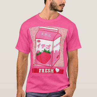 Strawberry Milk 90s Japanese Kawaii Strawberry Mil Tシャツ