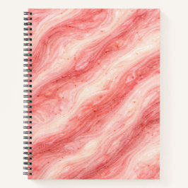 Strawberry Milkshake Marble Texture ノートブック