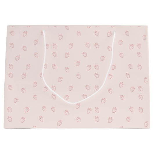  Strawberry Minimalism ラージペーパーバッグ (正面)