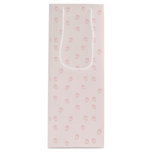  Strawberry Minimalism ワインギフトバッグ (正面)
