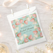Strawberry Mint Green Garden Bridal Shower  フェイバーバッグ (クリップ留めされた状態)