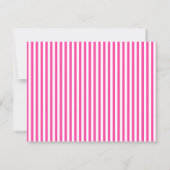 Strawberry Modern Open Hearts Striped Note Card ノートカード (裏面)
