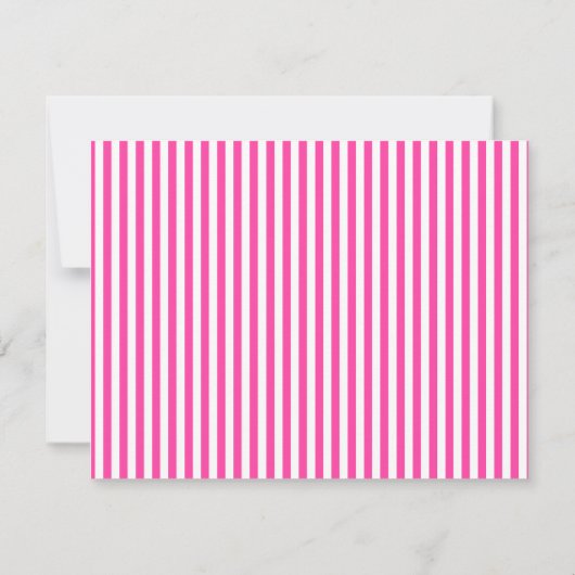 Strawberry Modern Open Hearts Striped Note Card ノートカード (裏面)