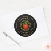 Strawberry Morning – Gentle Artisan Label ラウンドシール (封筒)
