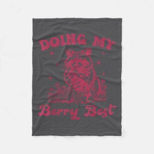 Strawberry Motivation Cute Berry Lover フリースブランケット (正面)