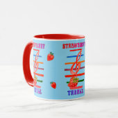STRAWBERRY MUSIC NOTE DESIGNED MUG マグカップ (正面左)